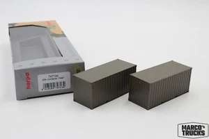 Herpa 2x 20ft Container "Heer", Braungrau (unbedruckt) (A) Nr. 747134 1:87 /HN3 - Bild 1 von 1