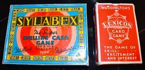 Vintage 1930-40's 1-SYLABEX + 2-Waddington's LEXICON Card GAMES Complete + Rules - Picture 1 of 5