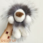 6"/8" Real Mink Fur Lion Toy Pompom Ball Bag Charm Bag Purse Keychain Pendant