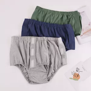 Women Men Post Surgery Tearaway Shorts Patient Hook Loop Underwear Care Panties - Picture 1 of 15