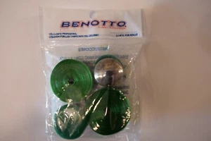 Nastro manubrio Benotto verde produzione moderna con tappi in plastica e cromo bello - Foto 1 di 5