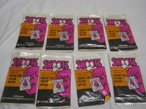 CONTINENTAL CANDY - SNOOTS - NOSE KIDS 1989 9 packs not open
