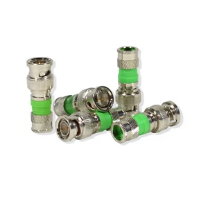 15 pack BNC Compression Connector Adapter for RG59 Coax Cable CCTV Camera - Picture 1 of 3