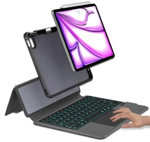 EOSO 7-Color Backlight Touchpad Detachable Slim Keyboard Case for iPad Pro 12.9" - Picture 1 of 6