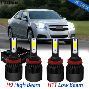 4 bombillas LED de haz alto/bajo de 6000 k para Malibu 2008-2012 - Imagen 1 de 12