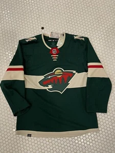 Medium (50) Minnesota Wild Adidas Primegreen Home Green Hockey Jersey - Perfect - Picture 1 of 3