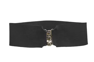 Schwarzer Gurtgürtel für Pudelrock/Socke Hop _ 3" breit _ Erwachsene Größe XL-3XL - Bild 1 von 2