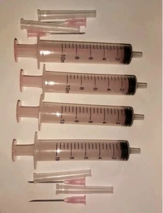 4 x 10ml Syringes for Refilling Brother Canon Epson HP Printer Ink Cartridges - Afbeelding 1 van 2