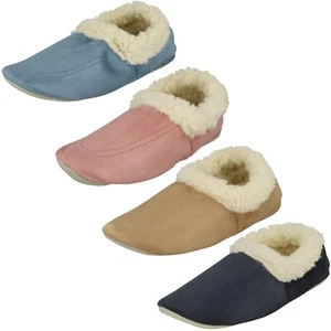 Zapatillas informales cálidas forradas con ribete de piel sintética sin cordones WL36 para dama por punto - Imagen 1 de 41