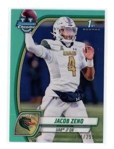 2024 Bowman University Chrome #83 Jacob Zeno Aqua Refractor /299 RC - Picture 1 of 2