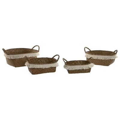 Korb-Set Home ESPRIT Naturfaser Boho Abgenutzt 33 x 25 x 15 cm - Bild 1 von 4