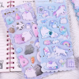 Funny 3D Puffy Sticker Kawaii Kids Stickers Cartoon Decoration Stickers Reward - Picture 1 of 8