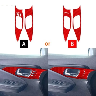 3 шт красных чехла на дверную ручку из углеродного волокна для Honda Ridgeline Passport Pilot - Изображение 1 из 4