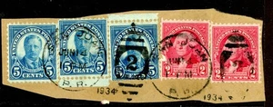 USA 1920 Used in Puerto Rico on Piece Fourth Bureau K499 - Picture 1 of 6