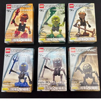 New 2001 Lego Technic Bionicle Turaga Complete Set of 6, All New Sealed in Box - Image 1 of 4