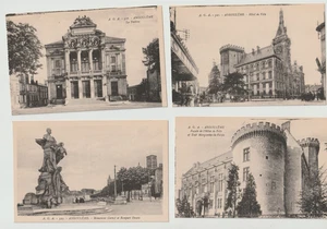 4 alte Angouleme, Frankreich Postkarten Hotel de Ville, & Theater 1900 - Bild 1 von 2