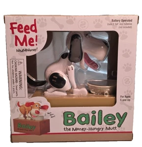 Bailey The Money-Hungry Mutt mechanische Doggie Bank schwarz & weiß 5+ versiegelt - Bild 1 von 4