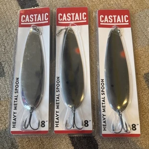 Castaic 3 Oz Jason Lambert Heavy Metal 8" Flutter Spoon Brand New Lot Of 3 - Picture 1 of 5