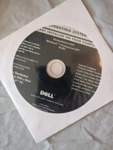 New DELL Windows 7 Professional 64 Bit SP1 Reinstallation DVD Disk NEW - Picture 1 of 2