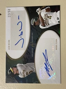 2025 Topps MLB Dynamic Duals Jacob Wilson & Miguel Tejada Black Auto /50 #20E - Picture 1 of 2