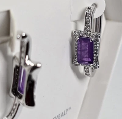 Pendientes Bomb Party OG ER92178 'Front Row Flex' LC Amatista Sobre Rodio Foto 1 de 4