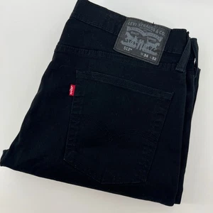 Levi's 513 Slim Fit Black Jeans Mens Size 34x31 Classic Denim Jeans - Picture 1 of 11
