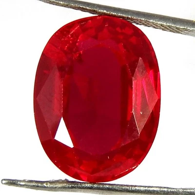 14.30CtsNatural Imitation Ruby Oval Cut 15x12x7 Cabochon Loose Gemstones - Image 1 of 3