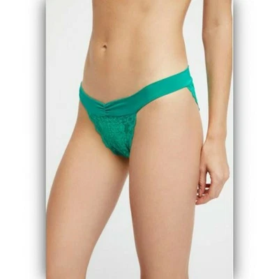 Bragas de bikini de encaje FREE PEOPLE verde esmeralda talla mediana $12 - nuevas con etiquetas Foto 1 de 4
