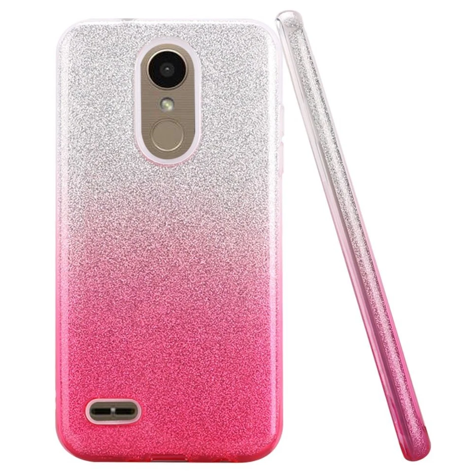 "Funda híbrida GSA TPU brillante para LG Aristo 2/3 - Rosa intenso y Egipto" Foto 1 de 1