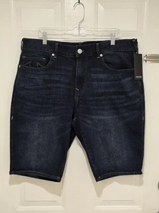 True Religion Ricky Relaxed Straight Shorts Denim Blue Men's Size 38 - Picture 1 of 8