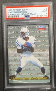 1996 SKYBOX IMPACT MARVIN HARRISON #4 ALL ROOKIE TEAM HOF COLTS GRADED PSA 9 MT - Picture 1 of 3