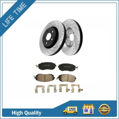 293mm Front Drilled Slotted Rotors Brake Pads for Subaru Outback Legacy Impreza Foto 1 de 4