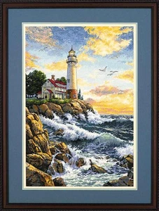 Diy Needlepoint Cross Stitch "Rocky Shore". Embroidery Kit. Unprinted Сanvas - Picture 1 of 1