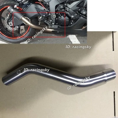 For Kawasaki Ninja ZX6R ZX636 2009-2023 Motorcycle Exhaust 51mm Middle Link Pipe - Image 1 of 4