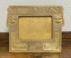 antique Tiffany Studios American Indian frame ,#1187, c. 1910, gold dore patina - Picture 1 of 10