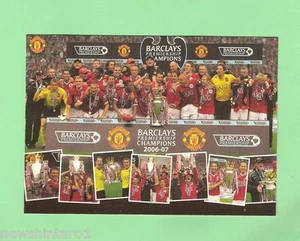 MAN U, THE CHAMPIONS 2006/07  SOCCER FOOTBALL POSTCARD -  TEAM PICTURE - Picture 1 of 1