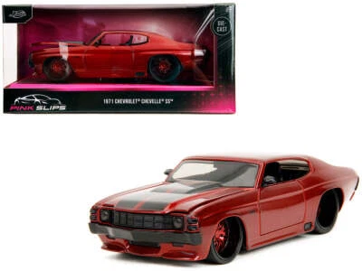1:24 1971 Chevrolet Chevelle SS -- Dark Red Metallic -- JADA: Pink Slips - image 1 of 4