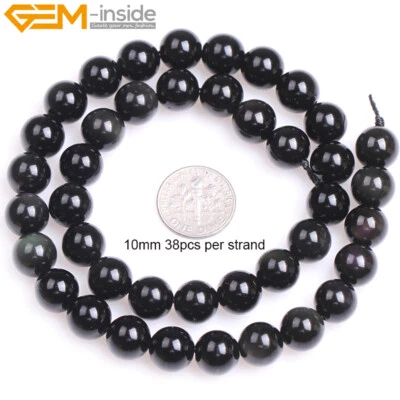 Lote de 15"" al por mayor de cuentas sueltas redondas de piedras preciosas naturales de 10 mm Bluk Foto 1 de 4