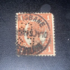 One Penny Red Queen Stamp 1910 Brisbane 19JY10. Perf Co E. Penny Red Stamps. - Bild 1 von 2