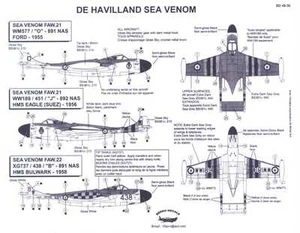 Berna Decals 1/48 DE HAVILLAND SEA VENOM British Carrier Fighter - Picture 1 of 2