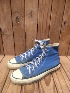 80's 🔥🔥Rare Chuck Taylor All Star Converse Light Blue Made In USA 7.5 UK 6.5 - Picture 1 of 18