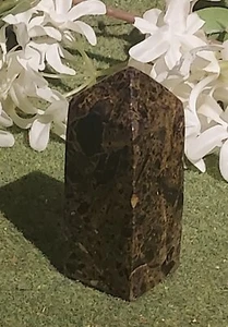 Blue Common Opal Carved Gemstone Tower/Point 113g (C4) - Picture 1 of 3