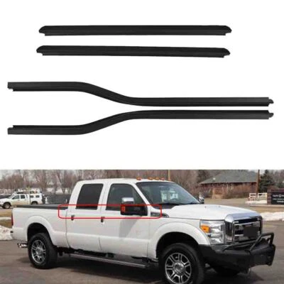 Outer Door Weatherstrip Seal Window Sweep 4PC For Ford F250 F350 F-450 550 99-16 Foto 1 de 4