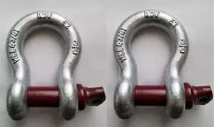 3/4" Shackle Recovery D Ring Shackles JEEP OFF ROAD 4x4 Towing Cable Chain 2 pcs - Picture 1 of 1
