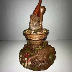 Vintage Tom Clark Herb Pharmacist Apothecary Mortar & Pestle Gnome Figurine - Picture 1 of 5