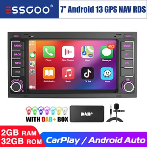 Android 13 DAB+ Carplay Autoradio GPS WiFi für VW Touareg Transporter V T5 2+32G - Bild 1 von 16
