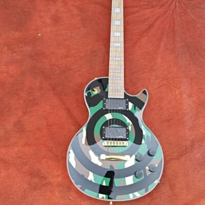 Nueva Guitarra Eléctrica Zakk Wylde Personalizada Camuflada Firma Cromo Hardware MAD - Imagen 1 de 11
