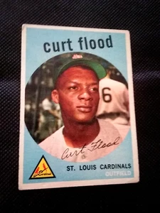 1959 Topps #353 Curt Flood - St. Louis Cardinals, sehr guter/sehr guter Zustand, KOSTENLOSER VERSAND - Bild 1 von 10
