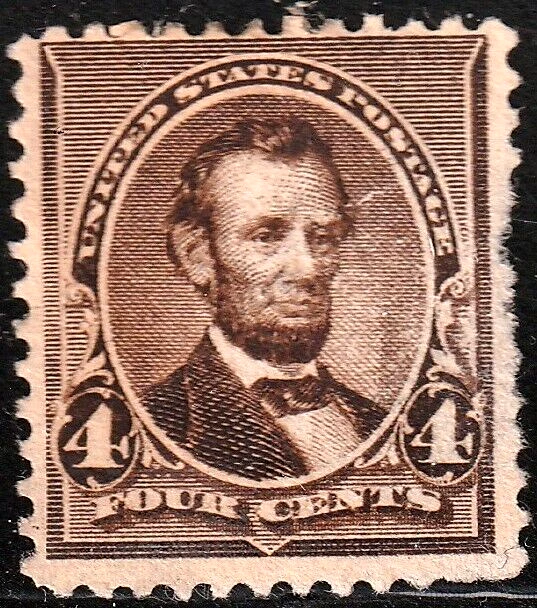 #222 US 4 CENT DARK BROWN LINCOLN-MINT-N/G-FINE-VF - Image 1 of 1