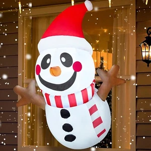 Muñeco de nieve inflable de Navidad Joiedomi de 3,5 pies de alto roto por la ventana explota. - Imagen 1 de 8